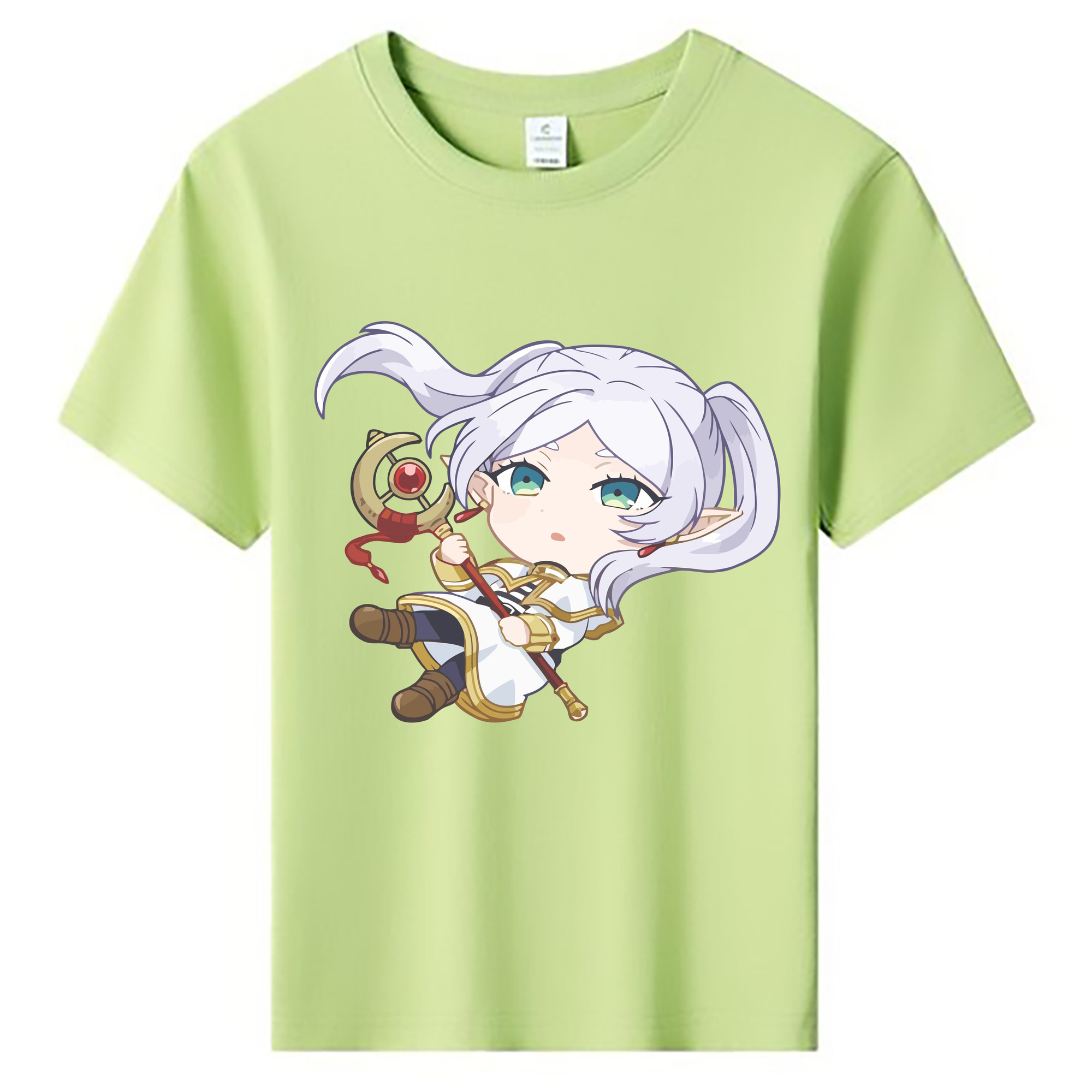 （画像用） 葬送のフリーレン Frieren 綿100％キッズTシャツ（フロントプリント）